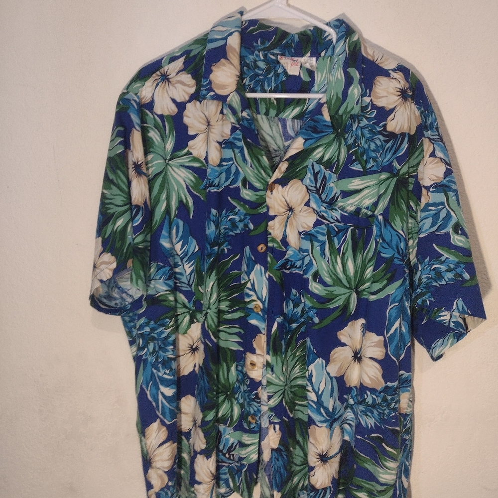 3XL BaReFoot Paradise Short Sleeve Button Shirt